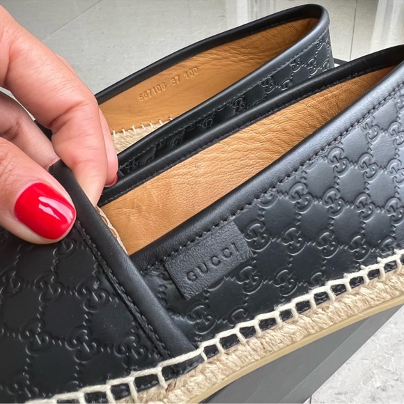 Gucci Leather Espadrilles Microguccissima Soft - Picture 12 of 12